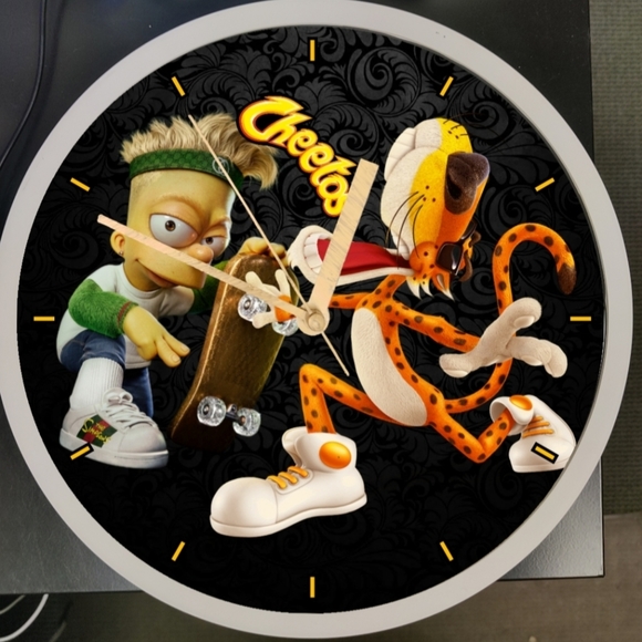 Chester Cheetah n Bart Bad boys clock - Picture 6 of 6